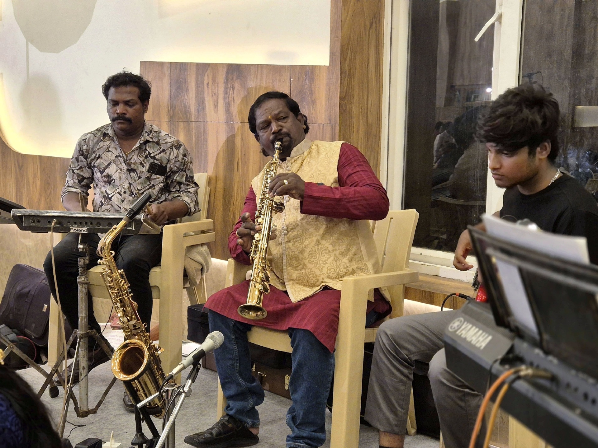 Saxophone artist performing